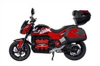 Moto elettrica dual sport con scatole